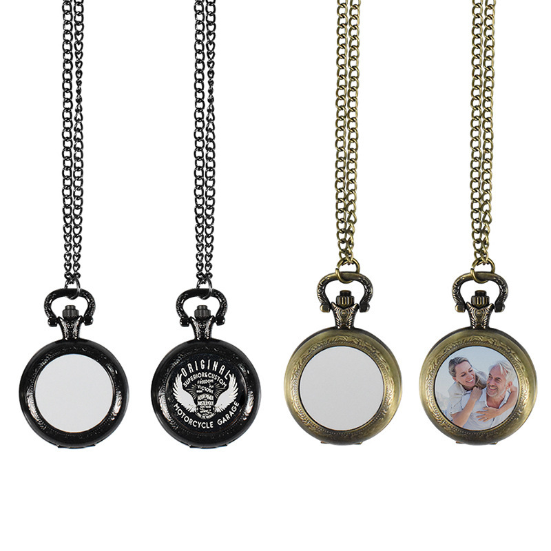 Vintage Fashion Outfit - Kalung Liontin Jam Saku Logam Vintage