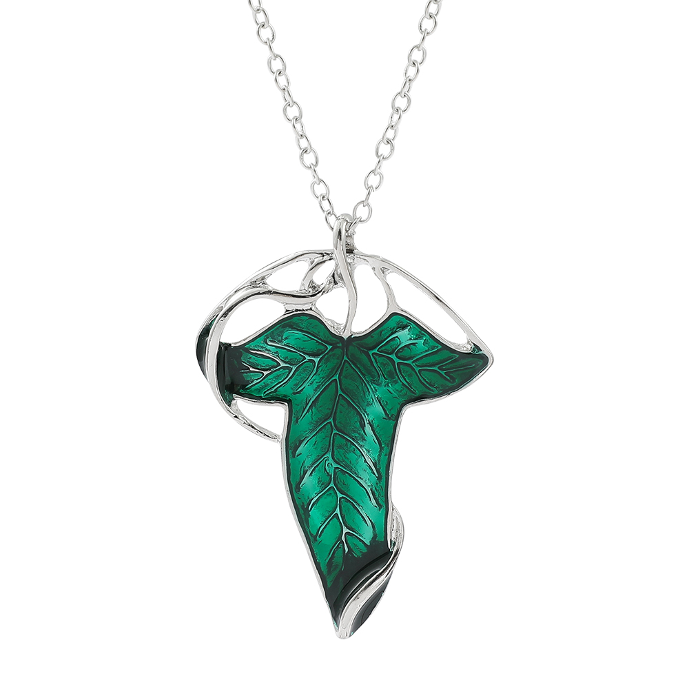 Vintage Fashion Outfit - Kalung Liontin Daun Hijau Vintage, Aksesori