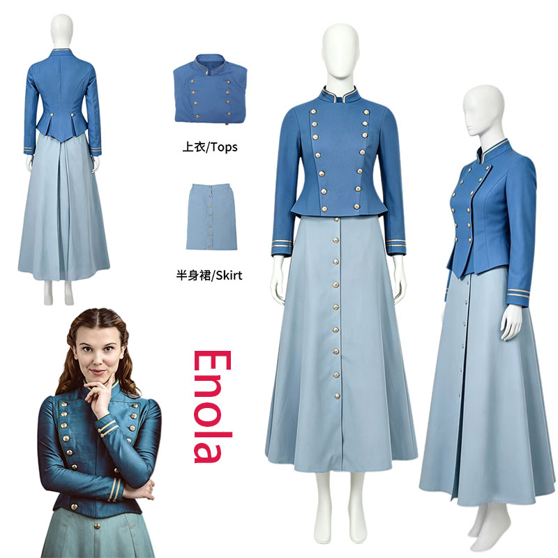 Vintage Fashion Jacket - Kostum Cosplay Film WHH Enola, Pakaian