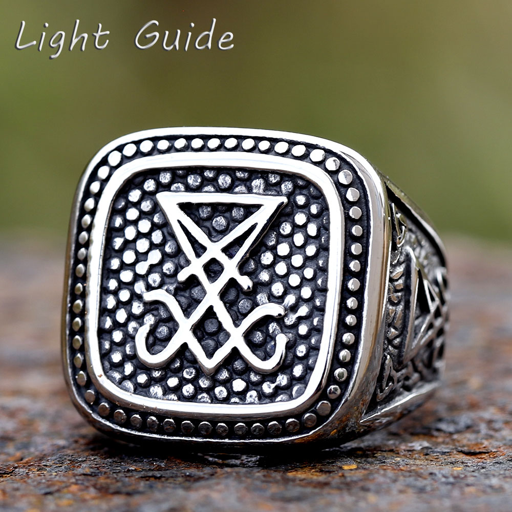 Vintage Fashion Guide - 2024 baru Vintage Sigil Lucifer cincin