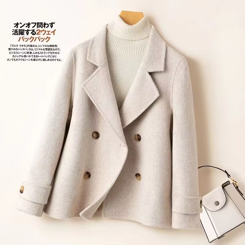 Vintage Fashion Dolls - Mantel Wol Berkualitas Tinggi Dua Sisi