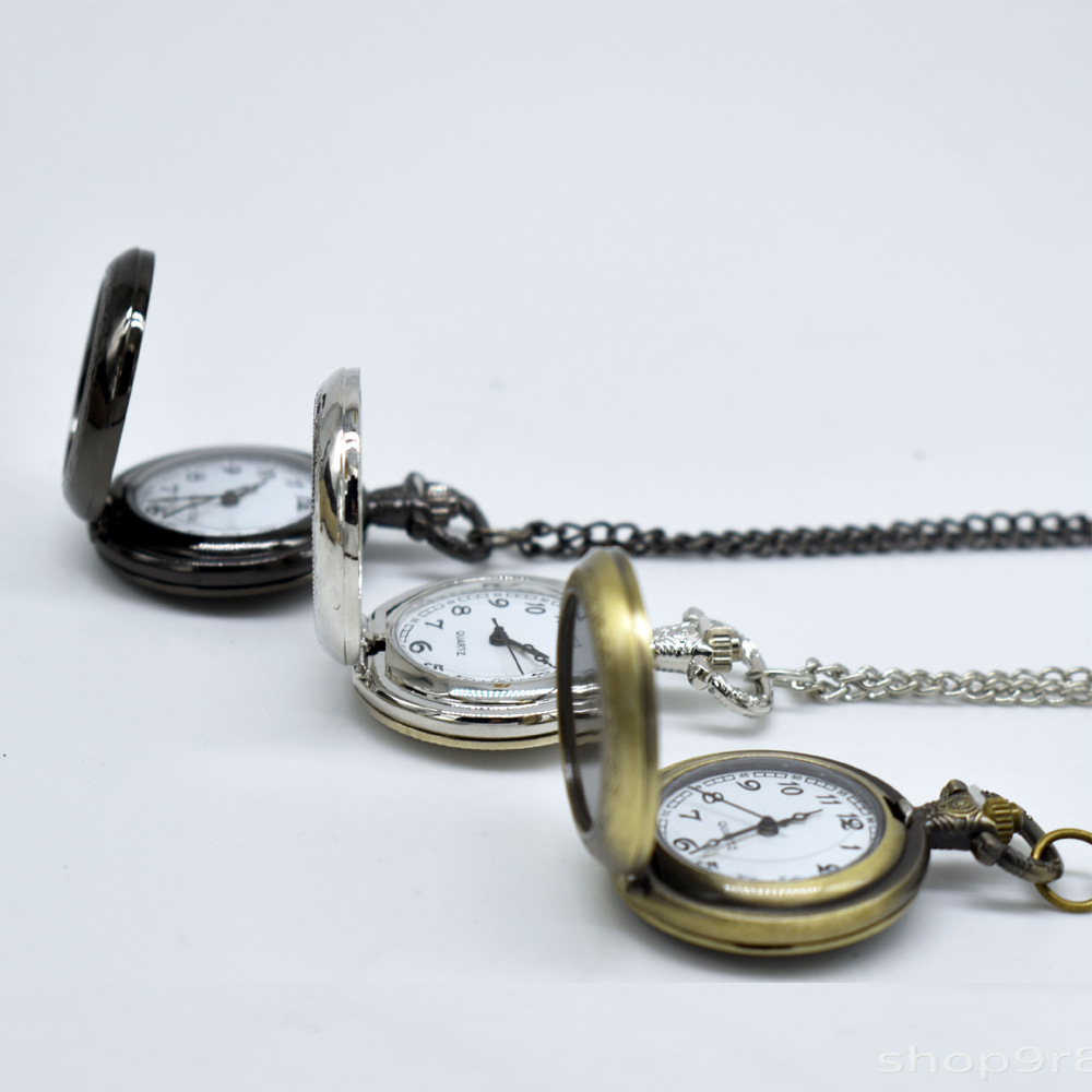 Kalung Liontin Jam Saku Logam  - Vintage Fashion Outfit ulasan dan harga