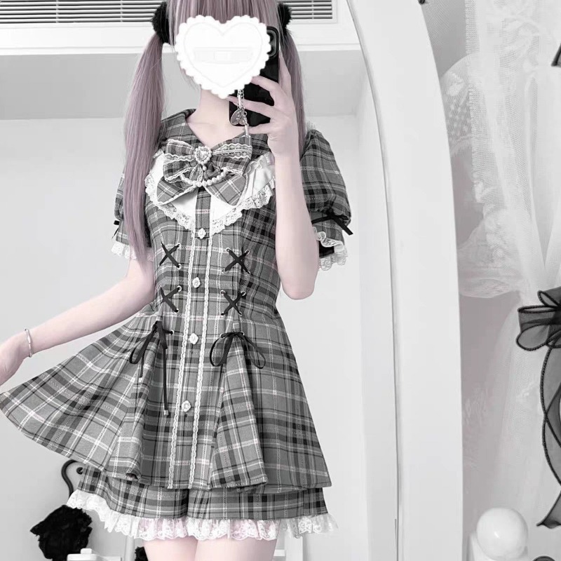 Set Gaun Manis Gaya Lolita Jep - Vintage Fashion Japan ulasan dan harga