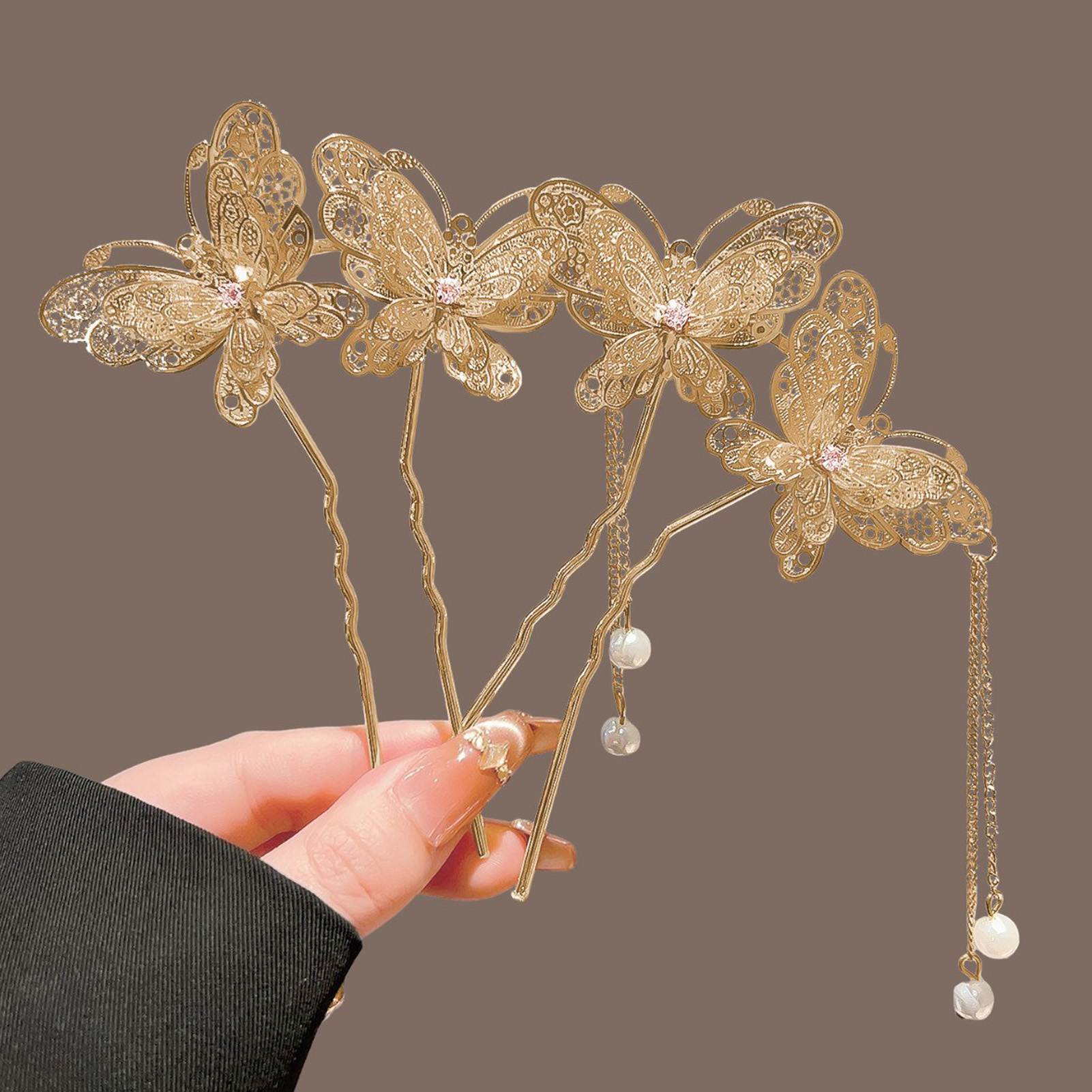 Jepit Rambut Rumbai Kupu-kupu  - Vintage Fashion Outfit ulasan dan harga
