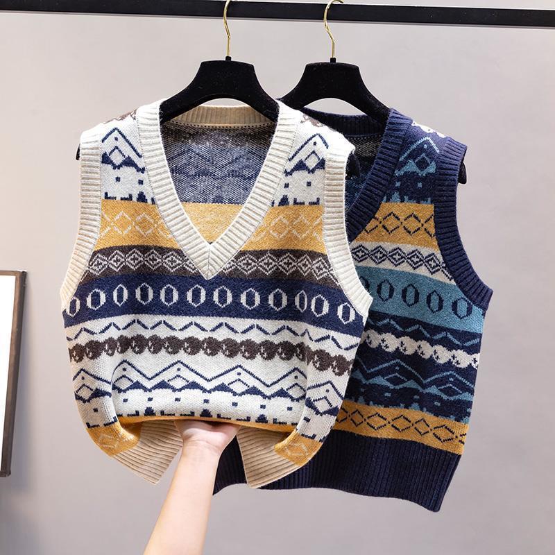 Rompi Rajut Wanita Musim Gugur - Vintage Fashion Newtown ulasan dan harga