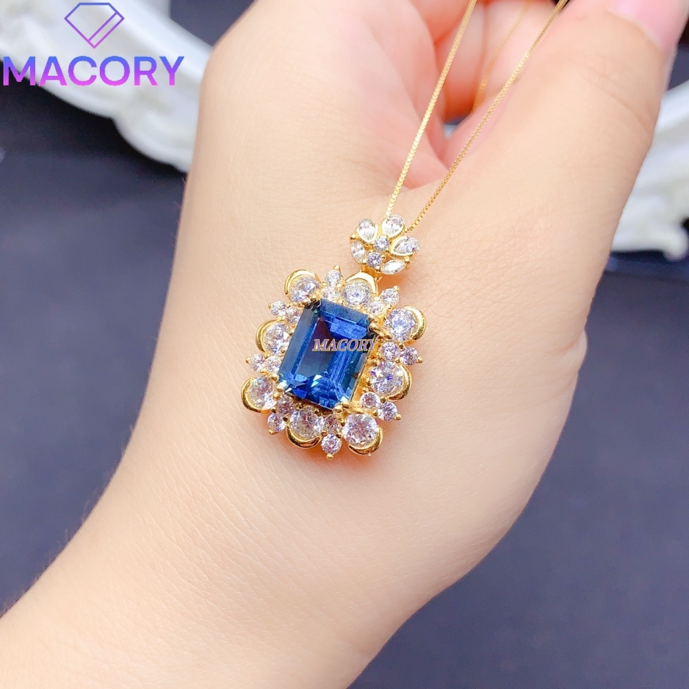 Kalung Liontin Topaz Biru Lond - Vintage Fashion London ulasan dan harga