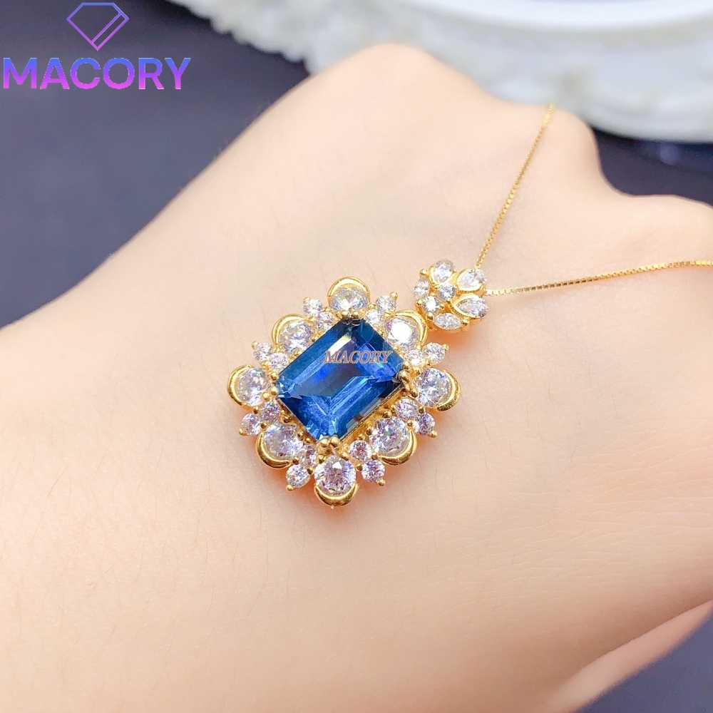 Kalung Liontin Topaz Biru Lond - Vintage Fashion London ulasan dan harga