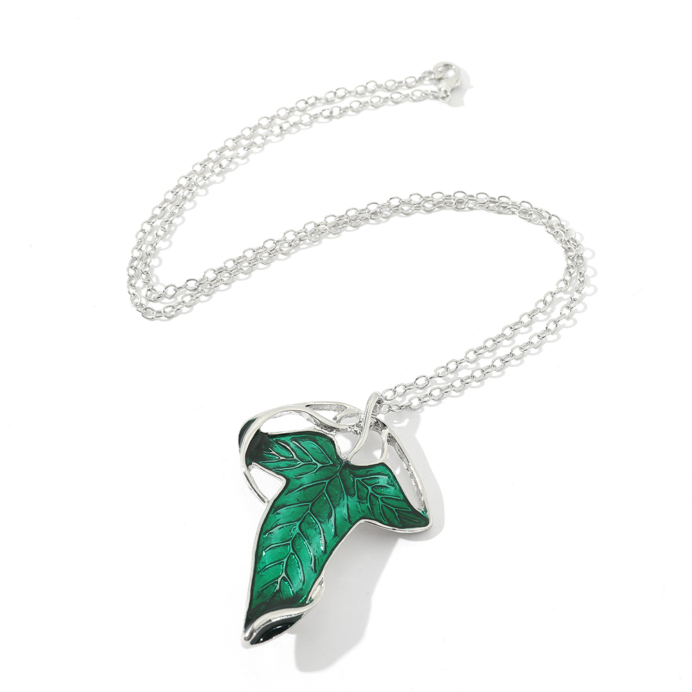 Kalung Liontin Daun Hijau Vint - Vintage Fashion Outfit ulasan dan harga