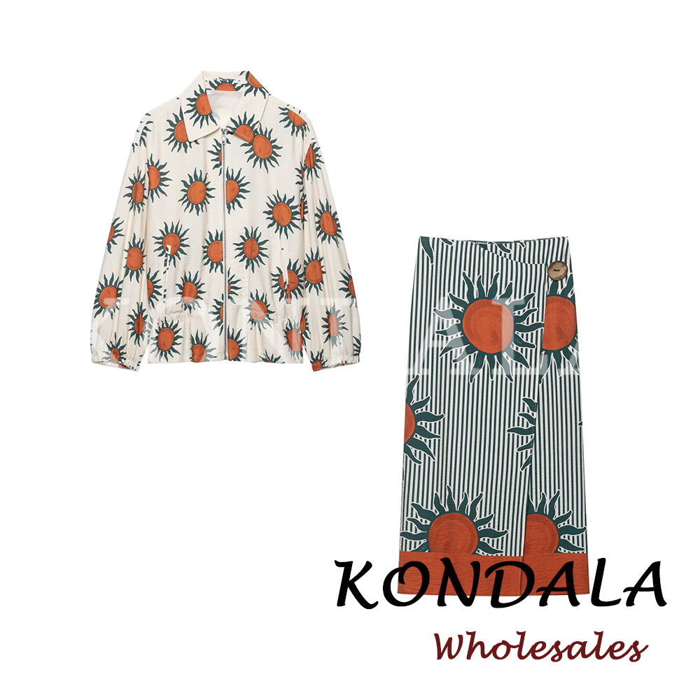 KONDALA Setelan Wanita Motif C - Vintage Fashion Jacket ulasan dan harga