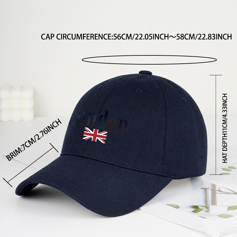 Topi Bisbol Motif Union Jack L - Vintage Fashion London ulasan dan harga