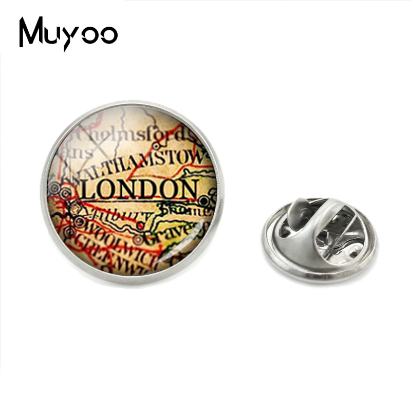 Pin Kerah Peta Kota Dunia Vint - Vintage Fashion London ulasan dan harga