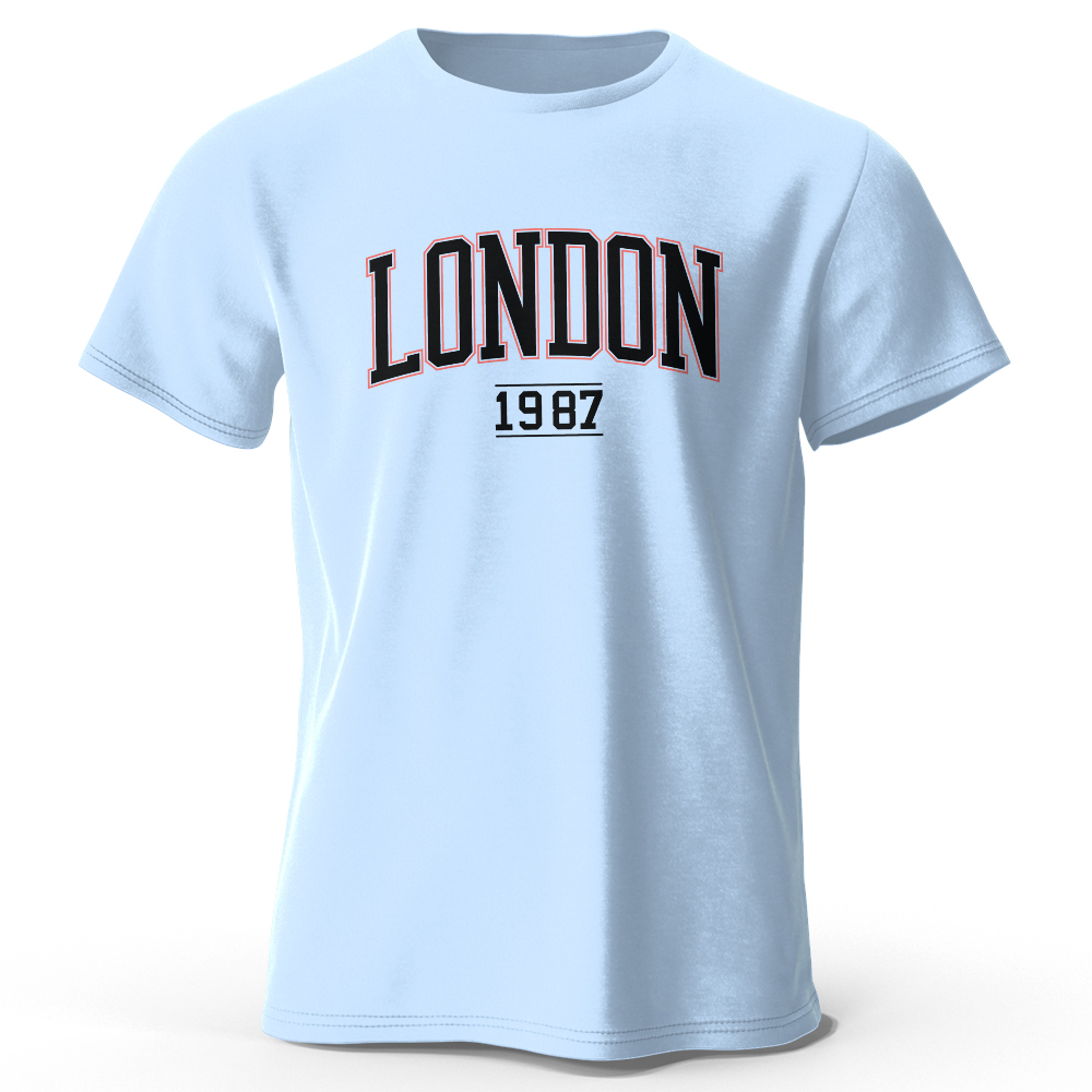 Kaos Vintage Pria London 1987  - Vintage Fashion London ulasan dan harga