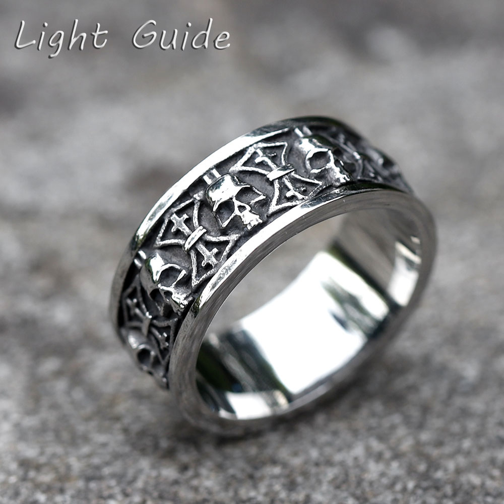 Cincin tengkorak 316L besi tah - Vintage Fashion Guide ulasan dan harga