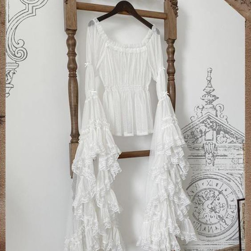 Kemeja Lolita Elegan Vintage V - Vintage Fashion Japan ulasan dan harga