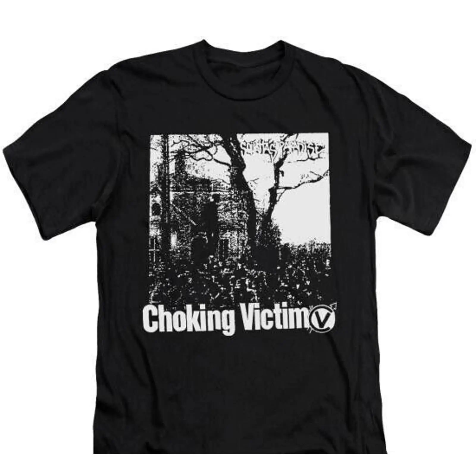 Kaos Hitam Unisex Choking Vict - Vintage Fashion Victim ulasan dan harga