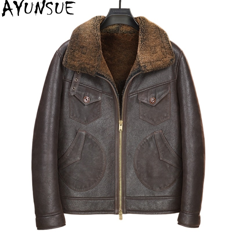 AYUNSUE 100% Mantel Bulu Alami - Vintage Fashion Jacket ulasan dan harga