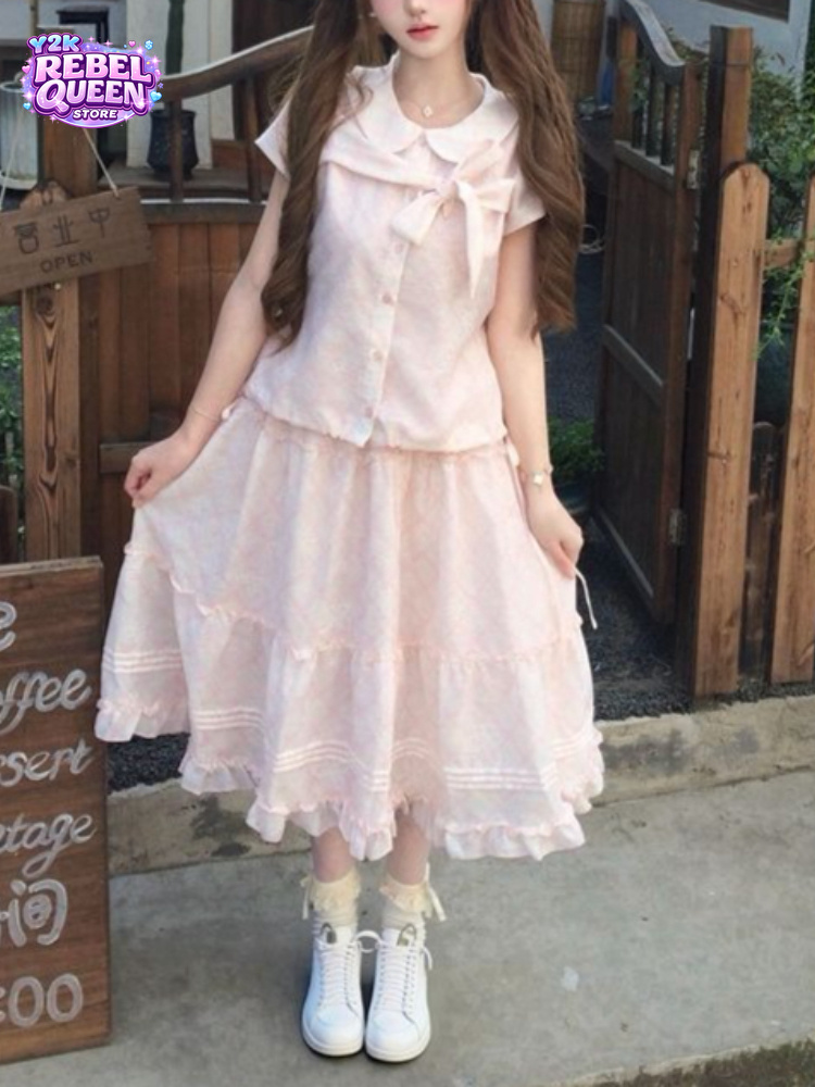 Atasan Kerah Peter Pan dengan  - Vintage Fashion Japan ulasan dan harga